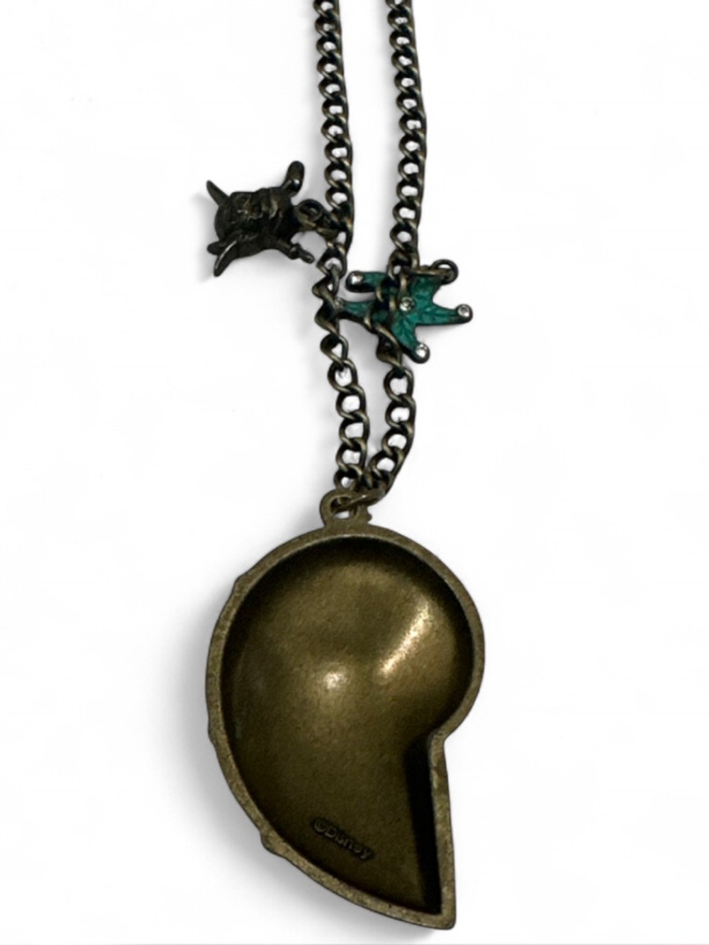 Disney Bronze Tone Heart Pendant Necklace with Teal Star Accent - Picture 2 of 9